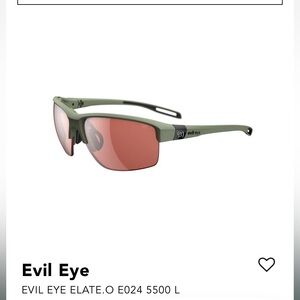 Evil Eye sports green plastic shield lightweight sunglasses biking Austria